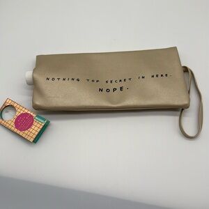 Hip Flask Gold & Pink Clutch Bag Holds 750 ml of Wine or Whatever!